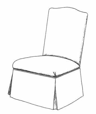 HF-205 - Camel Bk. Side Chair, Skirt