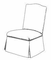 HF-205 - Camel Bk. Side Chair, Skirt