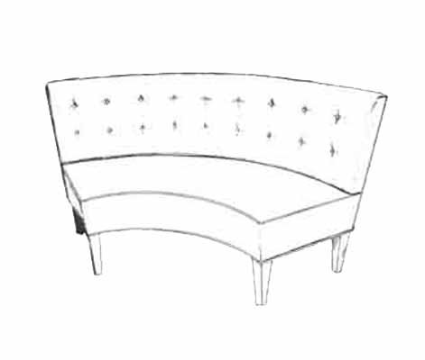 HF-223 - Curved Tufted Banquette