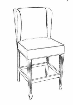 HF-240 - Wing Back Bar Stool