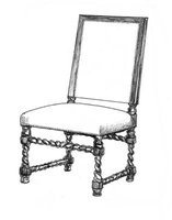 HF-426 S - Jacobean Twist Side Chair