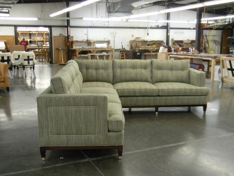 Custom Off-Green Sofa