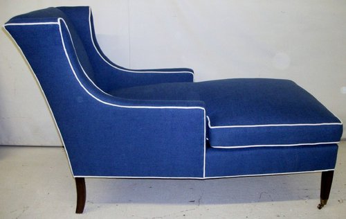Custom Blue Chaise