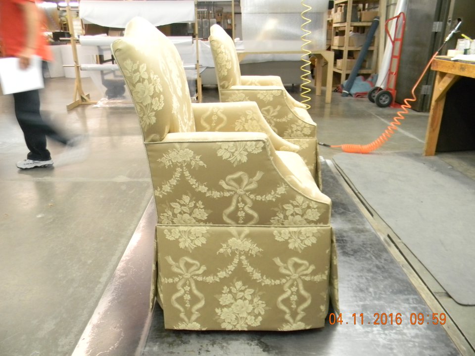 HF-206 - Camel Bk. Arm Chair, Skirt