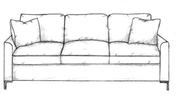 HF-4010 SF - Transitional with Metal Legs