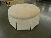 HF-458 - Round Skirted Table Ottoman