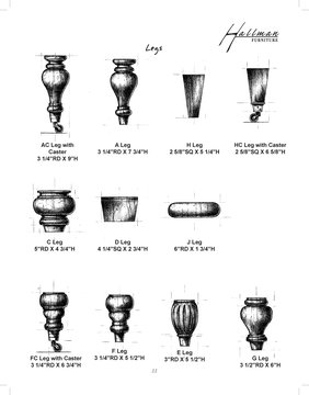 Hallman Furniture Leg Options