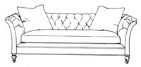 HF-2230 - Tufted Flare Arm Sofa