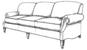 HF-2450 LS - Loveseat, Kingsley Roll Arm