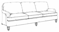 HF-3800 SF - Sofa, English Saddle Arm