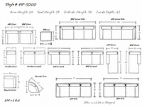 HF-5000 RAF/LAF Chair - Roll Arm, Skirt