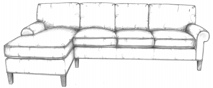 HF-5050 RAF/LAF Chair - Roll Arm Taper