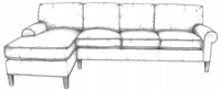 HF-5050 RAF/LAF Chair - Roll Arm Taper